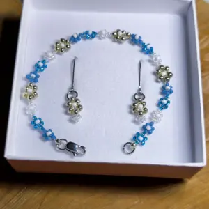 Sada Ledový květ - Náramek & Náušnice | Miyuki & Ocel