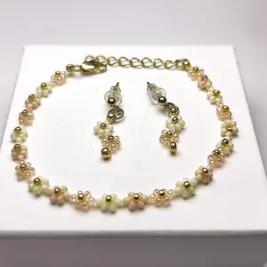 Sada šperků Meruňkový květ - Náramek a náušnice