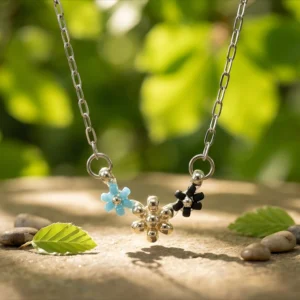 Náhrdelník Půlnoční nebe - Miyuki & Ocel