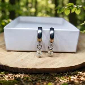 Kroužkové náušnice -Jiskra - Miyuki & Ocel