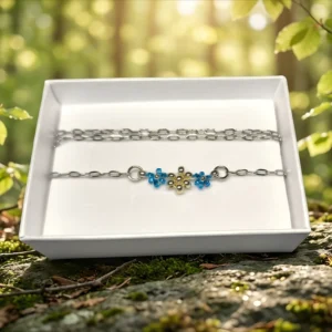 Náhrdelník Pomněnka - Miyuki & Ocel