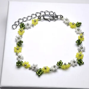 Květinový náramek Jarní louka 2 - Ručně vyráběný jarní originál