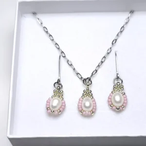 Sada šperků Perlová kraslice – Chirurgická ocel a perly