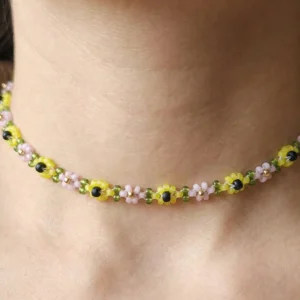 Choker Slunečnice – Letní louka na vašem krku