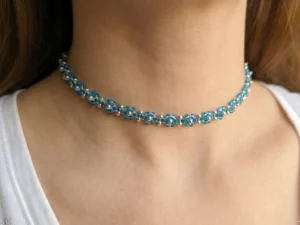 Choker Pomněnka z Miyuki korálků