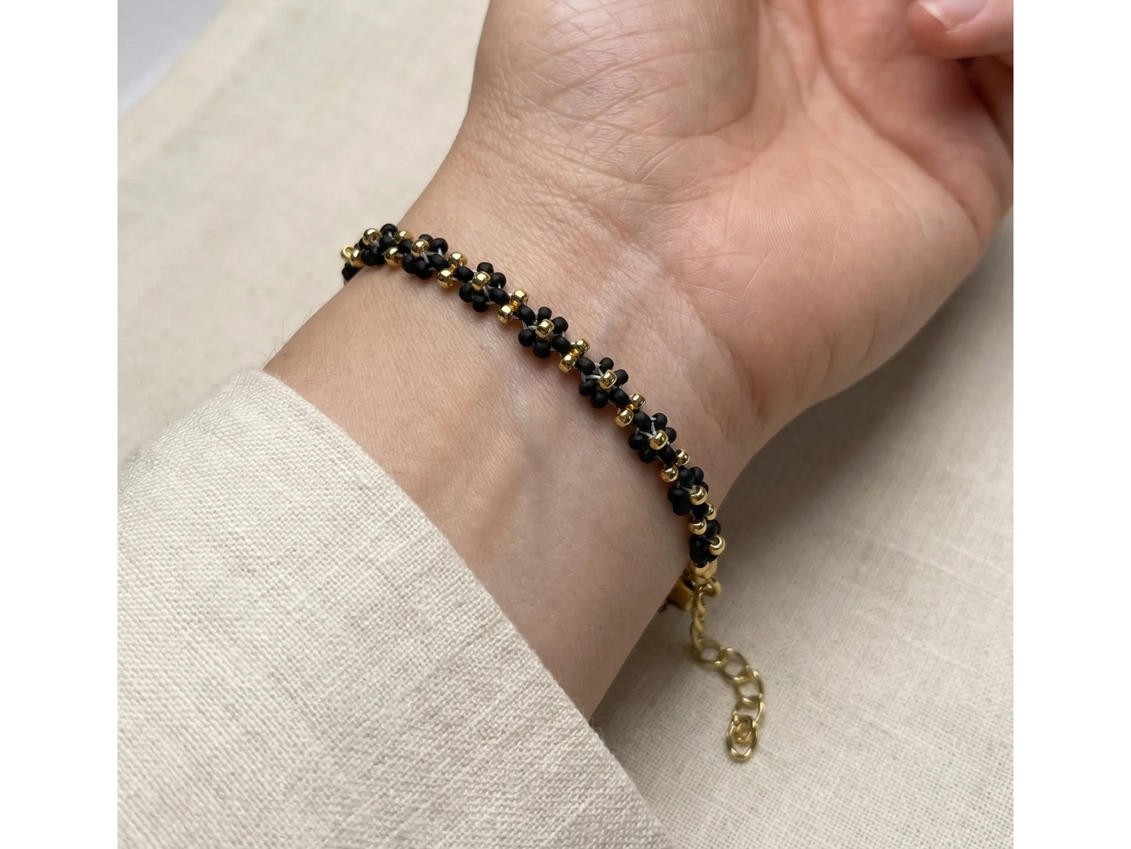 Elegantní náramek "Noční hvězda" (Černá & Zlatá) 2 Elegantní náramek "Noční hvězda" (Černá & Zlatá) - Obrázek 2