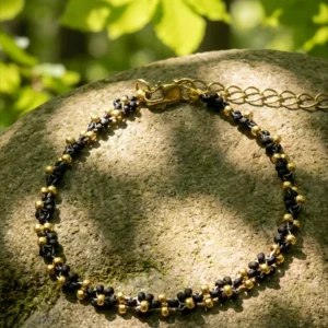 Elegantní náramek "Noční hvězda" (Černá & Zlatá)