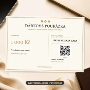 Elektronický dárkový poukaz Bellakvet v hodnotě 1000 Kč