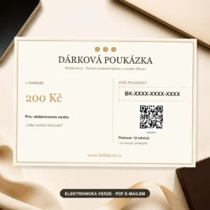 Elektronický dárkový poukaz Bellakvet v hodnotě 200 Kč