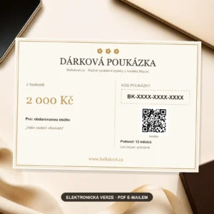 Elektronický dárkový poukaz Bellakvet v hodnotě 2000 Kč