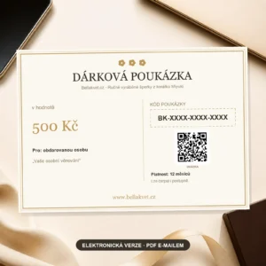 Elektronický dárkový poukaz Bellakvet v hodnotě 500 Kč